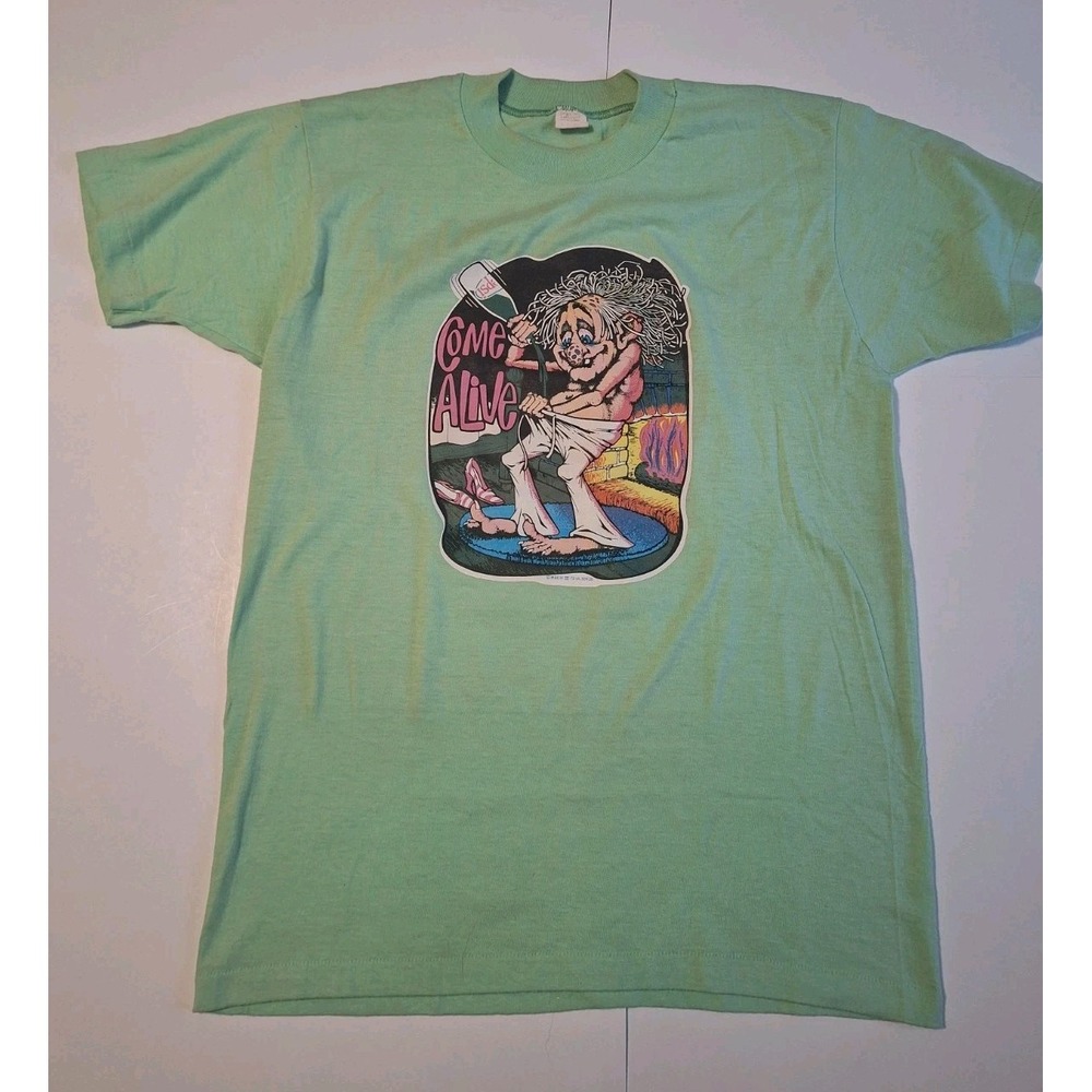 Pepsi Generation Come Alive T Shirt Vintage 1975 Mach III Single Stitch Green